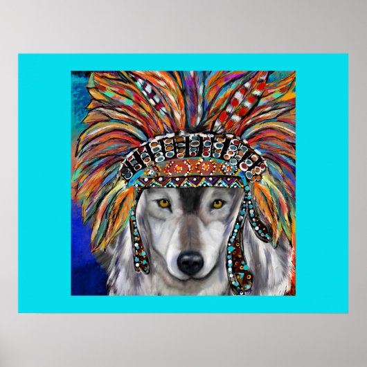 Gray Wolf Art Poster (Vorne)