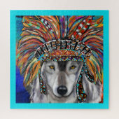 Gray Wolf Art Puzzle (Vertikal)