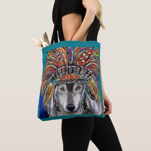 Gray Wolf Art Tasche (Von Nahem)
