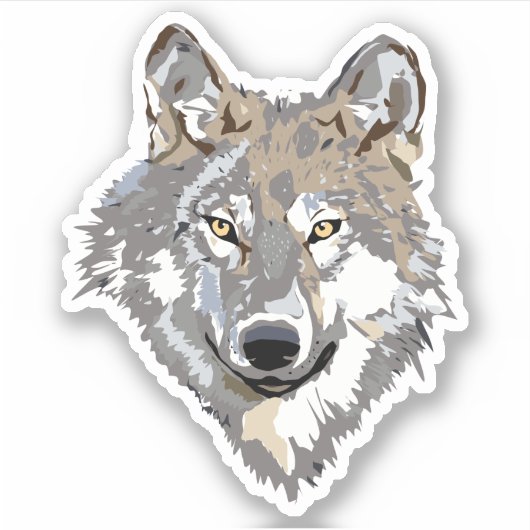 Gray Wolf Aufkleber (Vorderseite)