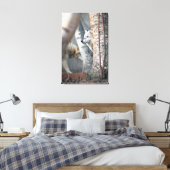 Gray Wolf Behind Tree Leinwanddruck (Insitu (Schlafzimmer))