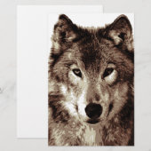 Gray Wolf Briefpapier (Vorne/Hinten)