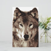 Gray Wolf Briefpapier (Stehend Vorderseite)