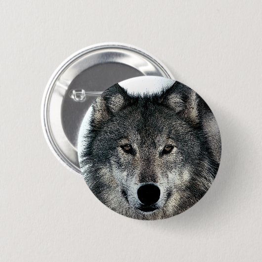 Gray Wolf Button (Vorne & Hinten)