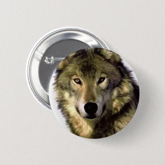 Gray Wolf Button (Vorne & Hinten)