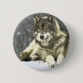 Gray Wolf Button (Vorderseite)