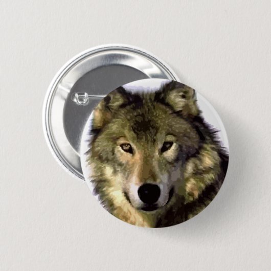 Gray Wolf Button (Vorne & Hinten)