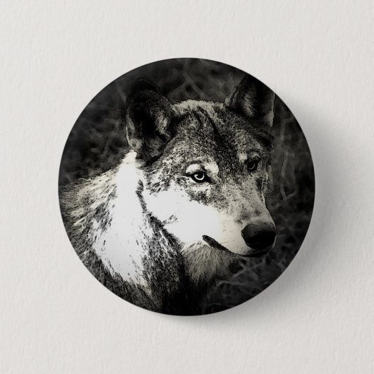 Gray Wolf Button (Vorderseite)