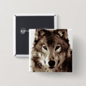 Gray Wolf Button (Vorne & Hinten)