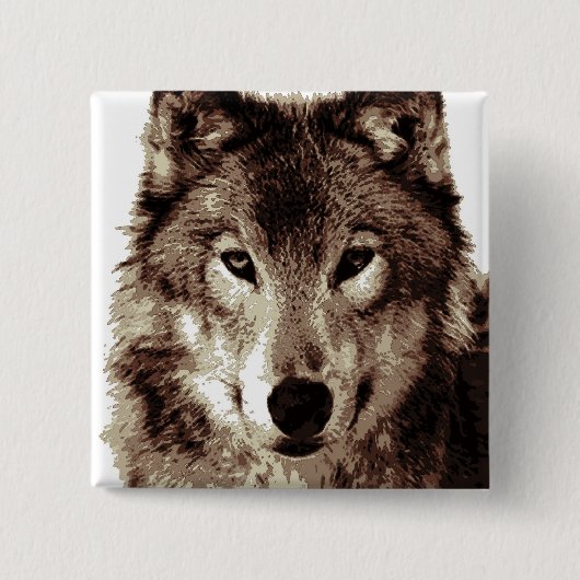 Gray Wolf Button (Vorderseite)