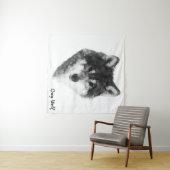 Gray Wolf Charming Wandteppich (Beispiel (Horizontal))