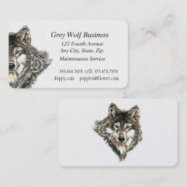 Gray Wolf Custom Business Cards Visitenkarte