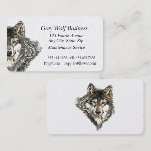 Gray Wolf Custom Business Cards Visitenkarte