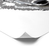 Gray Wolf Design Poster (Ecke)