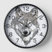 Gray Wolf Design Uhr (Vorderseite)