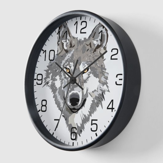 Gray Wolf Design Uhr (Winkel)