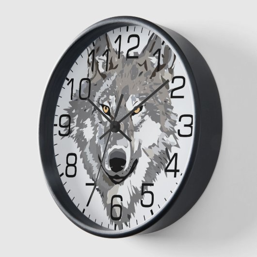 Gray Wolf Design Wanduhr (Winkel)