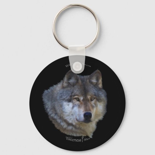 GRAY WOLF Design Wildlife Art Schlüsselkette Schlüsselanhänger (Vorderseite)