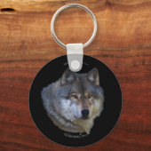 GRAY WOLF Design Wildlife Art Schlüsselkette Schlüsselanhänger (Vorderseite)