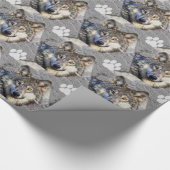 Gray Wolf Dignity Geschenkpapier (Ecke)