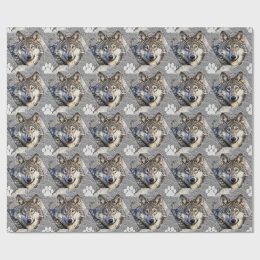 Gray Wolf Dignity Geschenkpapier (Flach)