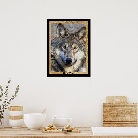 Gray Wolf Dignity Poster (Küche)