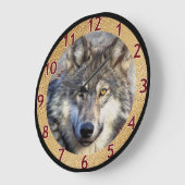 Gray Wolf Dignity v2 Große Wanduhr (Winkel)