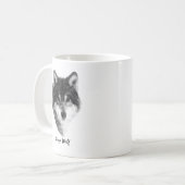 Gray Wolf elegant anpassbar Kaffeetasse (Vorderseite Links)
