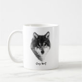 Gray Wolf elegant anpassbar Kaffeetasse (Links)