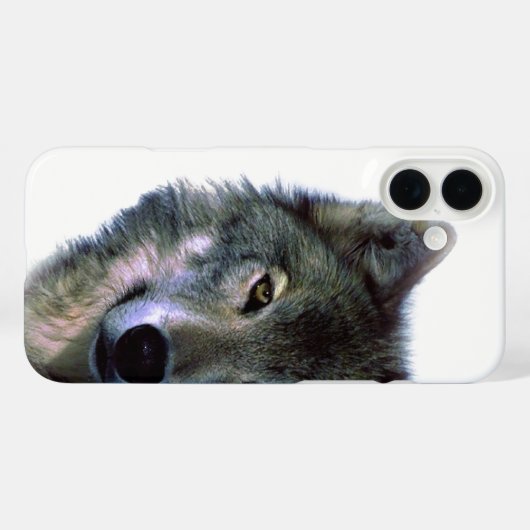 Gray Wolf Eyes Case-Mate iPhone Hülle (Rückseite (Horizontal))