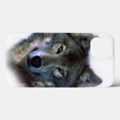 Gray Wolf Eyes Case-Mate iPhone Hülle (Rückseite (Horizontal))