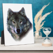 Gray Wolf Eyes Fotoplatte (Seite)