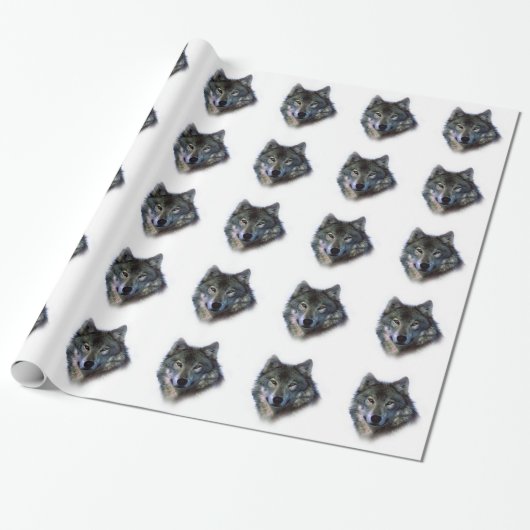 Gray Wolf Eyes Geschenkpapier (Ungerollt)