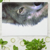 Gray Wolf Eyes Handtuch (Gefaltet)