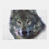 Gray Wolf Eyes Handtuch (Horizontal)