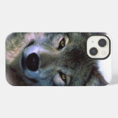 Gray Wolf Eyes iPhone Hülle (Rückseite (Horizontal))