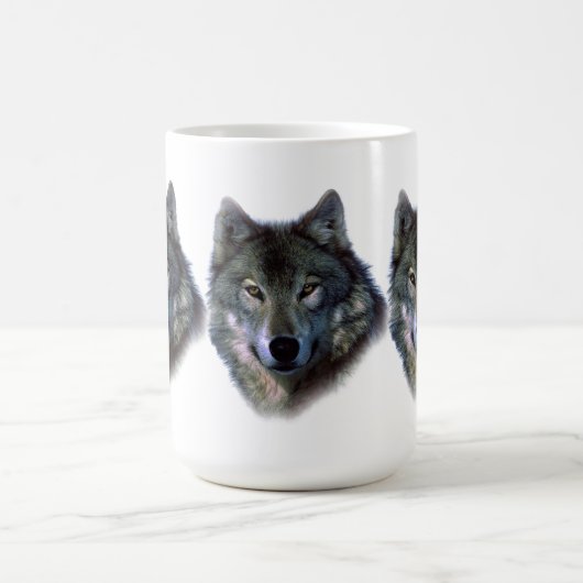 Gray Wolf Eyes Kaffeetasse (Mittel)