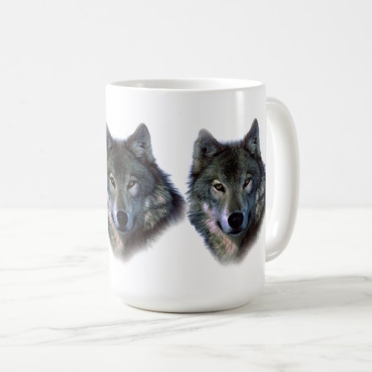 Gray Wolf Eyes Kaffeetasse (VorderseiteRechts)