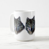 Gray Wolf Eyes Kaffeetasse (Vorderseite Links)