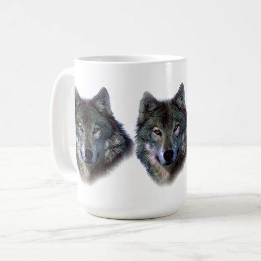 Gray Wolf Eyes Kaffeetasse (Vorderseite Links)