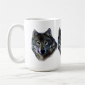 Gray Wolf Eyes Kaffeetasse (Links)