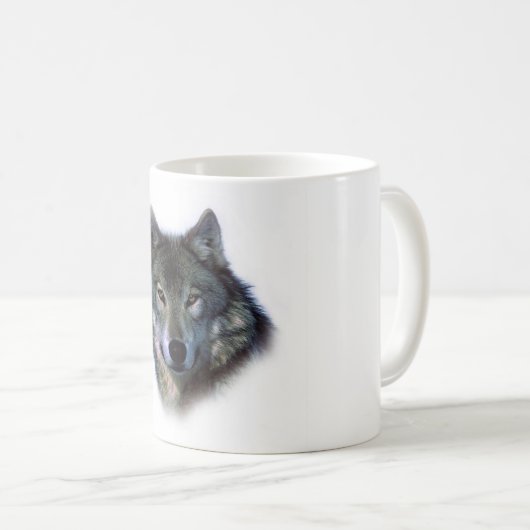 Gray Wolf Eyes Kaffeetasse (VorderseiteRechts)