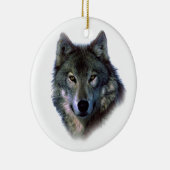 Gray Wolf Eyes Keramik Ornament (Rechts)
