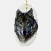Gray Wolf Eyes Keramikornament (Rechts)