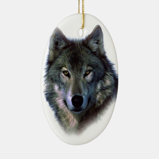 Gray Wolf Eyes Keramikornament (Rechts)