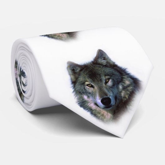 Gray Wolf Eyes Krawatte (Gerollt)
