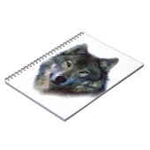 Gray Wolf Eyes Notizblock (Linke Seite)