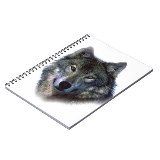 Gray Wolf Eyes Notizblock (Linke Seite)