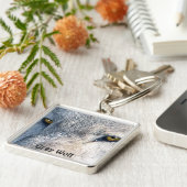 GRAY WOLF EYES Wildlife Art Schlüsselkette Schlüsselanhänger (Seite)