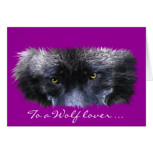 GRAY WOLF EYES Wildlife Supporter leere Karte